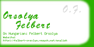 orsolya felbert business card